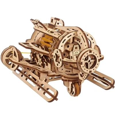 Image of Ugears Steampunk Submarine Wooden 3d Puzzles for Adults Mechanical Wood Model Brain Teaser Unique Educational and Creative Building Sets Puzzle Kits