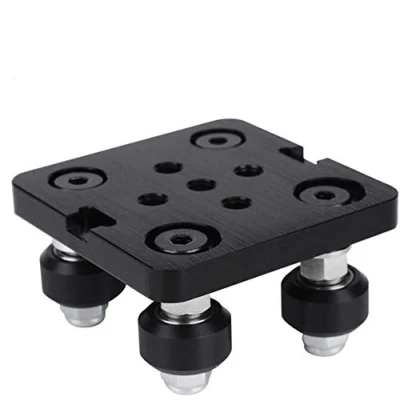 Image of 3Dman 2020 Aluminum Profile Pulley V Slot Build Gantry Plate with Small Wheel for 3D Printers