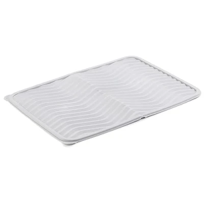 Image of Minky Drying Mat, Flexible Sink Large Draining Mat for Kitchen, Collapsible Dish Quick Dry Drainer Cutlery (Single Mat)