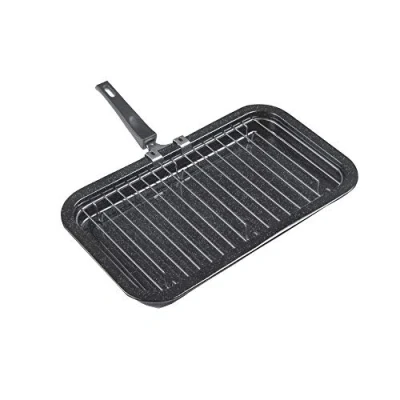 Image of Olpro Falcon Grill Pan Detachable Handle Black, 31 cm