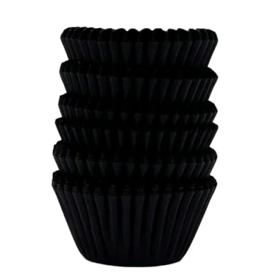 Image of Scrumptious 5385 150 Mini Muffin Black (150 Cases), Paper