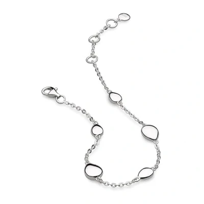 Image of Kit Heath Sterling Silver Coast Multi Pebbles 7.5&quot; Station Bracelet