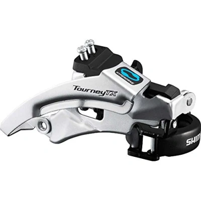 Image of Shimano FD TX800 Tourney TX Front Derailleur, Top Swing, Dual Pull