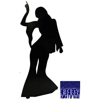 Image of BundleZ 4 FanZ Fan Packs Female Disco Dancer Silhouette Lifesize Cardboard Cutout/Standee/Standup Includes 8x10 (20x25cm) Star Photo