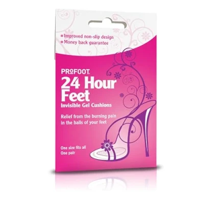 Image of Profoot 24 Hour Feet Invisible Gel Cushions Comfortable for Metatarsalgia and Morton&#039;s Neuroma Provides Relief from Burning Pain on Balls of (2 Pairs)