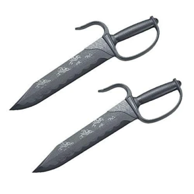 Image of Martial Arts Black Polypropylene Plastic &quot; Shaolin Wing Chun&quot; Training Knives