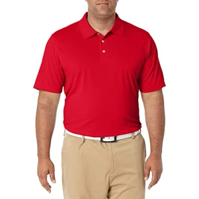 Image of Amazon Essentials Men&#039;s Regular Fit Quick Dry Golf Polo Shirt, Rich Red, XXL