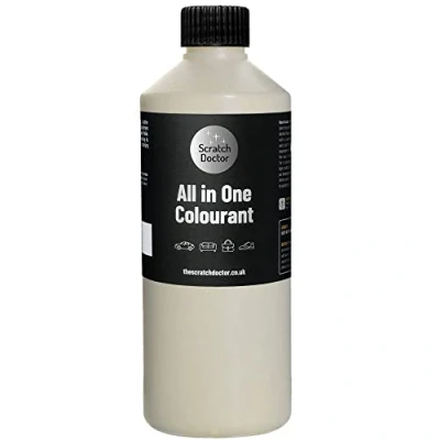 Image of Scratch Doctor All in One Leather Colourant Self Seal Dye Repair Paint for Furniture, Sofas, Car Seats (Cream, 500ml)