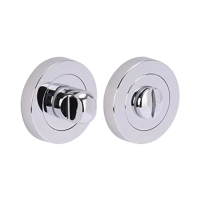 Image of Hunta HANDLEZONE® Bathroom Toilet Door Thumbturn and Release Set Polished Chrome
