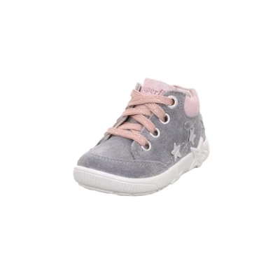 Image of Superfit Starlight First Walking Shoes, Light Grey Pink 2500, 4.5 UK Child