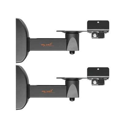Image of myWall HB7L Speaker Wall Mount, Universal Mount for Speakers, Tilting and Swivelling, Bracket Boxes with Load up to 15 kg, Set of 2