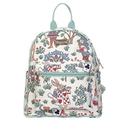 Image of Signare Tapestry Casual Backpack Rucksack Women School Bags with Vintage Design (Alice in Wonderland, DAPK ALICE)