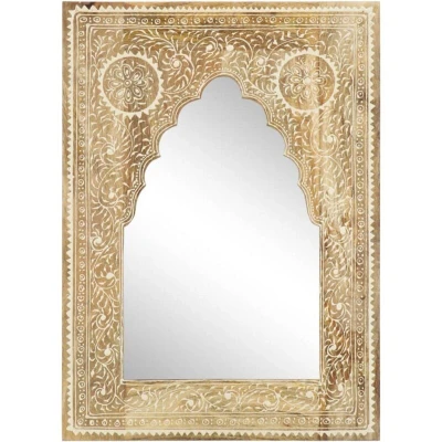 Image of vidaXL Hand Painted Mirror 40x55 cm Solid Mango Wood