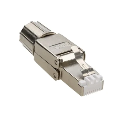 Image of kenable 40GIG IDC to RJ45 Connector for Cat6a Solid Ethernet Cable Tool less Metal Clip