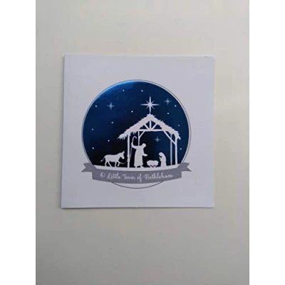 Image of Pack of 10 Christmas Cards with Glitter Detail 8808 3 Kings/Joy