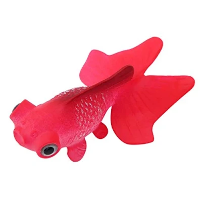 Image of Aquarium Fish Bowl Plastic Swimming Gold Betta Funny Artificial Silicone Small Lifelike Fake Tank Decoration Ornaments(Red Goldfish)