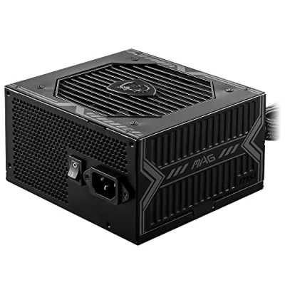 Image of MSI MAG A650BN Power Supply Unit, UK Plug 650W, 80 Plus Bronze Certified, ATX PSU, 12V Single Rail, DC to Circuit, 120mm Fan 5 Year Warranty