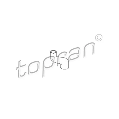 Image of 90354836 Radiator Hose TOPRAN 205 714 Rubber with fabric lining VAUXHALL: Cavalier Mk3 CC, Corsa Mk1, Nova OPEL: Vectra A Saloon