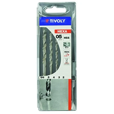 Image of Tivoly 11434370001 Set of 5 HSS Hexagonal Drill bits