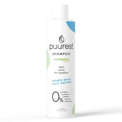 Image of Puurest Sulfate Free Shampoo Silicone Free, Salt SLS No Perfumes, Parabens, or Sodium Lauryl Vegan &amp; Natural with Eucalyptus Jojoba Oil, 250ml