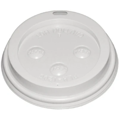 Image of Fiesta Recyclable Disposable Coffee Cup Lids White Pack of 1000 Fits 225ml / 8 ounce Hot Cups CE256