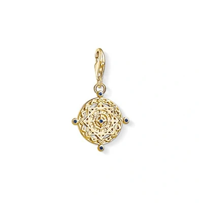 Image of Thomas Sabo Unisex Charm Pendant Vintage Compass Club 925 Sterling Silver 1662 922 39