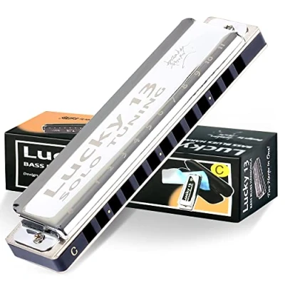 Image of East top Lucky 13 Bass Plus Blues harmonica Holes Diatonic Harp Mouth Organ Professional Musical Instruments Solo C key for Adults