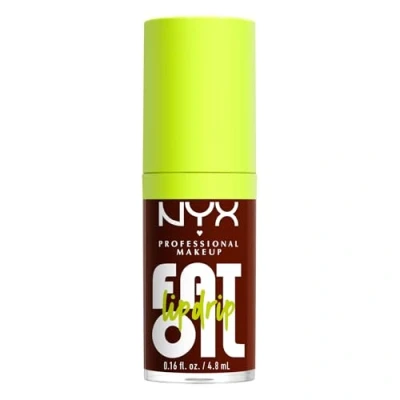 Image of NYX Professional Makeup Lip Gloss, High Shine, Non Sticky FInish, 12 Hours Hydrating, Fat Applicator, With Squalane, Raspberry and Cloudberry Oils, Oil Drip, Shade: Status Update