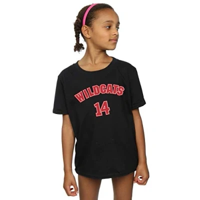 Image of Disney Girls High School Musical The Wildcats 14 T Shirt Black 12 13 Years