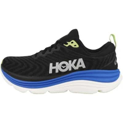 Image of HOKA Gaviota 5 Road running shoes, Men&#039;s, Size: 9, Black/electric Textile/synthetics