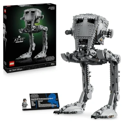 Image of LEGO Star Wars 75417 AT ST Walker Building Set for Adults UCS Display Model Kit with a Minifigure &amp; Information Plaque Collectible Gift Fans