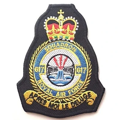 Image of RAF No.617 Squadron Royal Air Force Crest Embroidered Patch