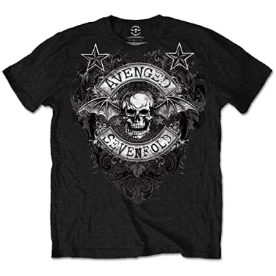Image of Avenged Sevenfold Men&#039;s Stars Flourish T Shirt, Black, XL UK