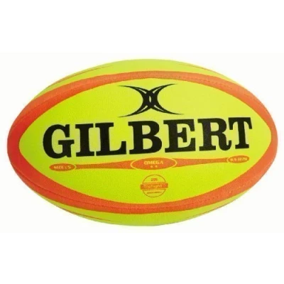 Image of New Gilbert Omega Durable Rugby Match Ball Fluoro Size 5