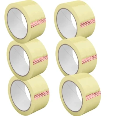 Image of Pack of 6 Rolls Packaging SELLOTAPE Clear Parcel Packing Strong Tape 66m x48mm