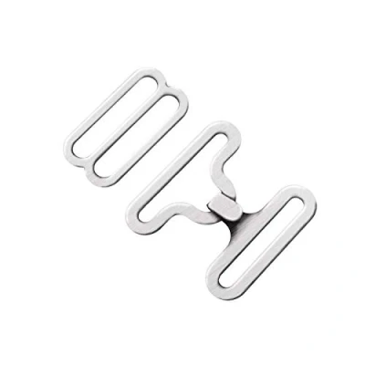 Image of YINETTECH 50 Sets Silver DIY Bow Tie Clip Hardware For Necktie Strap Cravat Hook Fastener