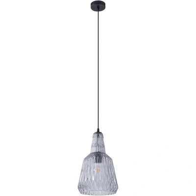 Image of Lindby pendant light Belarion, grey, 1 bulb, glass, Ø 23 cm