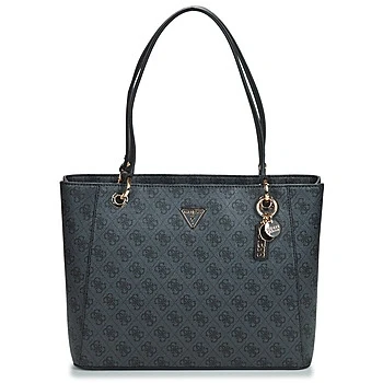 Image of Guess Noelle TOP ZIP Shoulder BAG Handbag, Women&#039;s, Size: One Size, Coal logo