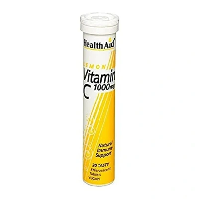Image of HealthAid Vitamin C 1000mg Effervescent (Lemon Flavour) 20 Tablets