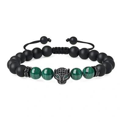 Image of COAI Leopard Matte Onyx Malachite Stone Bracelet for Men Women