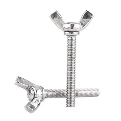 Image of 5pcs M5 DIN316 Wing Hand Screws 304 Stainless Steel Fastener Assortment Set, Full Thread, Plain Finish(M5x40mm)