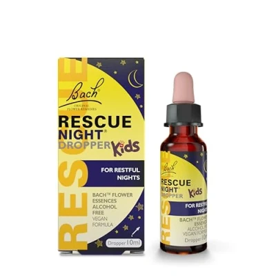 Image of Rescue Remedy Kids Restful Nights Dropper, for A Natural Night’s Sleep, Flower Essences, to Support Your Child and Promote Calming Bedtime Routine, Alcohol Free, Alternative Sleep Aid