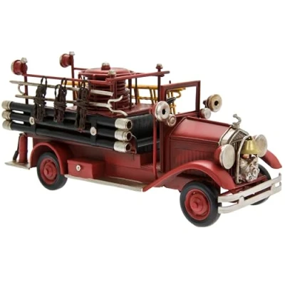 Image of L &amp; P Home Gifts Vintage RED FIRE Engine, One Size