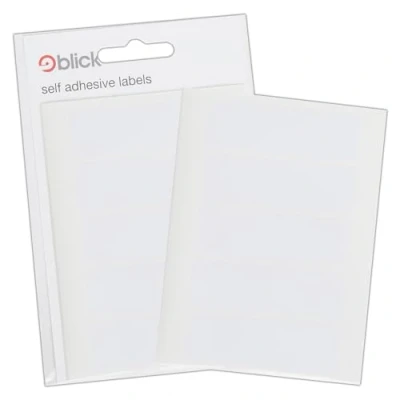 Image of Blick Labels, White, Self Adhesive Stickers, Rectangular, 19mm x 63mm, 35 for Home, Office, Family, School, Letters, Address