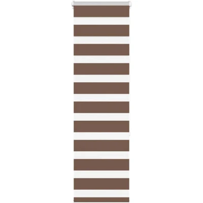 Image of vidaXL Zebra Blind Brown 40x150 cm Fabric Width 35.9 Polyester
