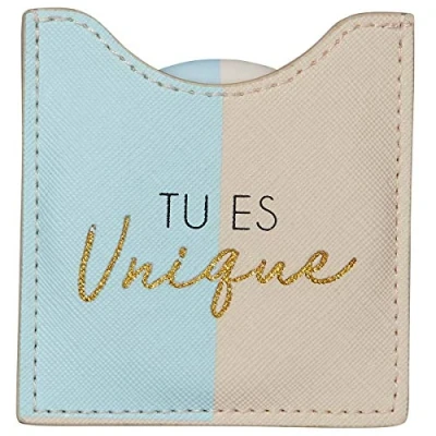 Image of Draeger Tu es unique Round Pocket Mirror to Take Anywhere, All Occasions Dimensions 8.5 cm x 8