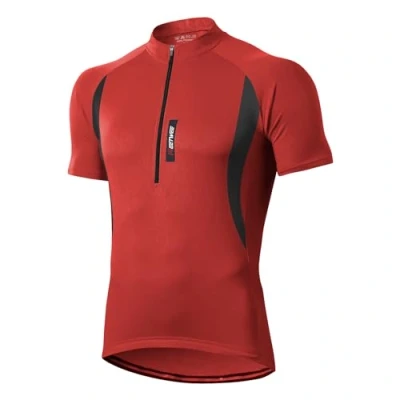 Image of MEETWEE Men’s Cycling Jersey, Long/Short Sleeve Biking Cycle Tops Quick Dry Breathable Mountain Bike MTB Shirt Racing Bicycle Clothes Red
