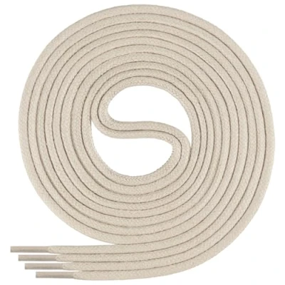 Image of Di Ficchiano round waxed shoelaces for business, suit and leather shoes, diameter 2 4 mm, lengths 45 cm 200 cm, highly tear resistant, made in Europe, Adult (Unisex), light beige, 120 / ø 3mm