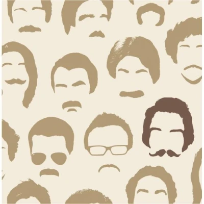 Image of Brewster FD31188 Moustache Wallpaper Beige