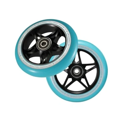 Image of Blunt 110mm S3 Stunt Scooter Wheels Black/Teal Pair